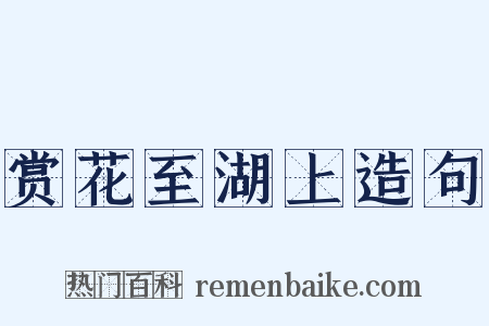 赏花至湖上造句是什么意思的图片